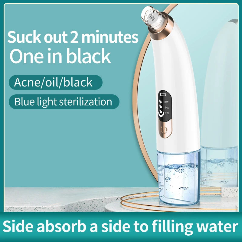 Black head remover vacuum cleaner,water circulation pore vacuum cleaner, black head removal tool with USB interface male female