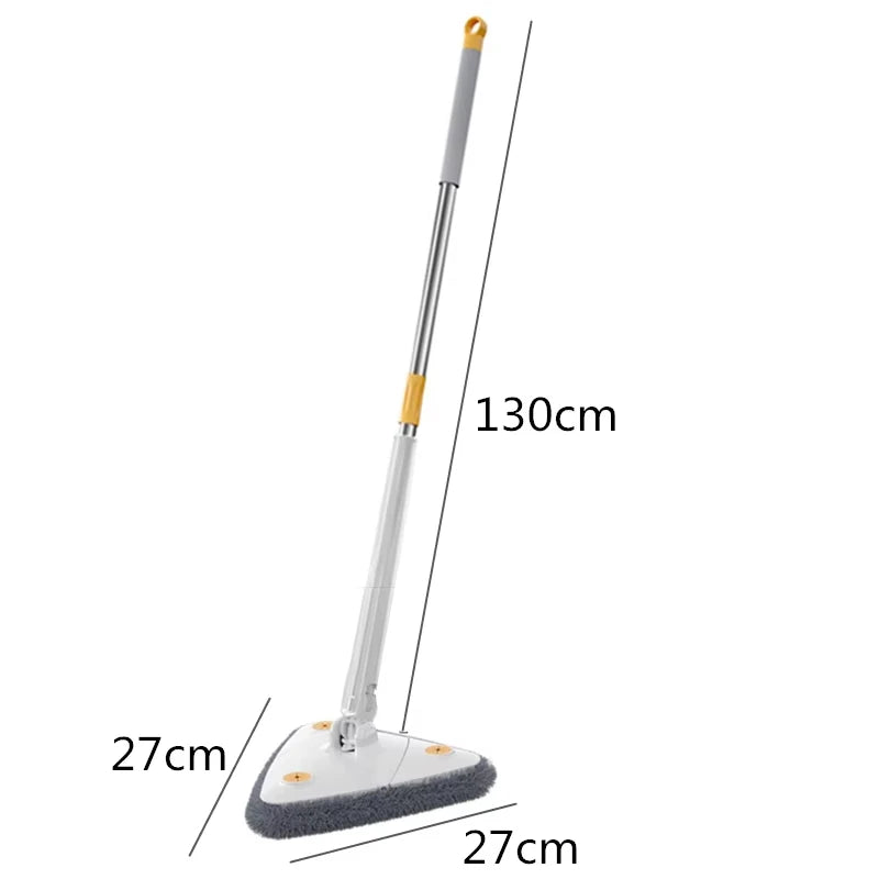 Triangle Mop ° Rotatable Twist Squeeze Wringing Adjustable Water Absorption Telescopic Ceiling Wall Mop Deep Cleaning Mop Clean